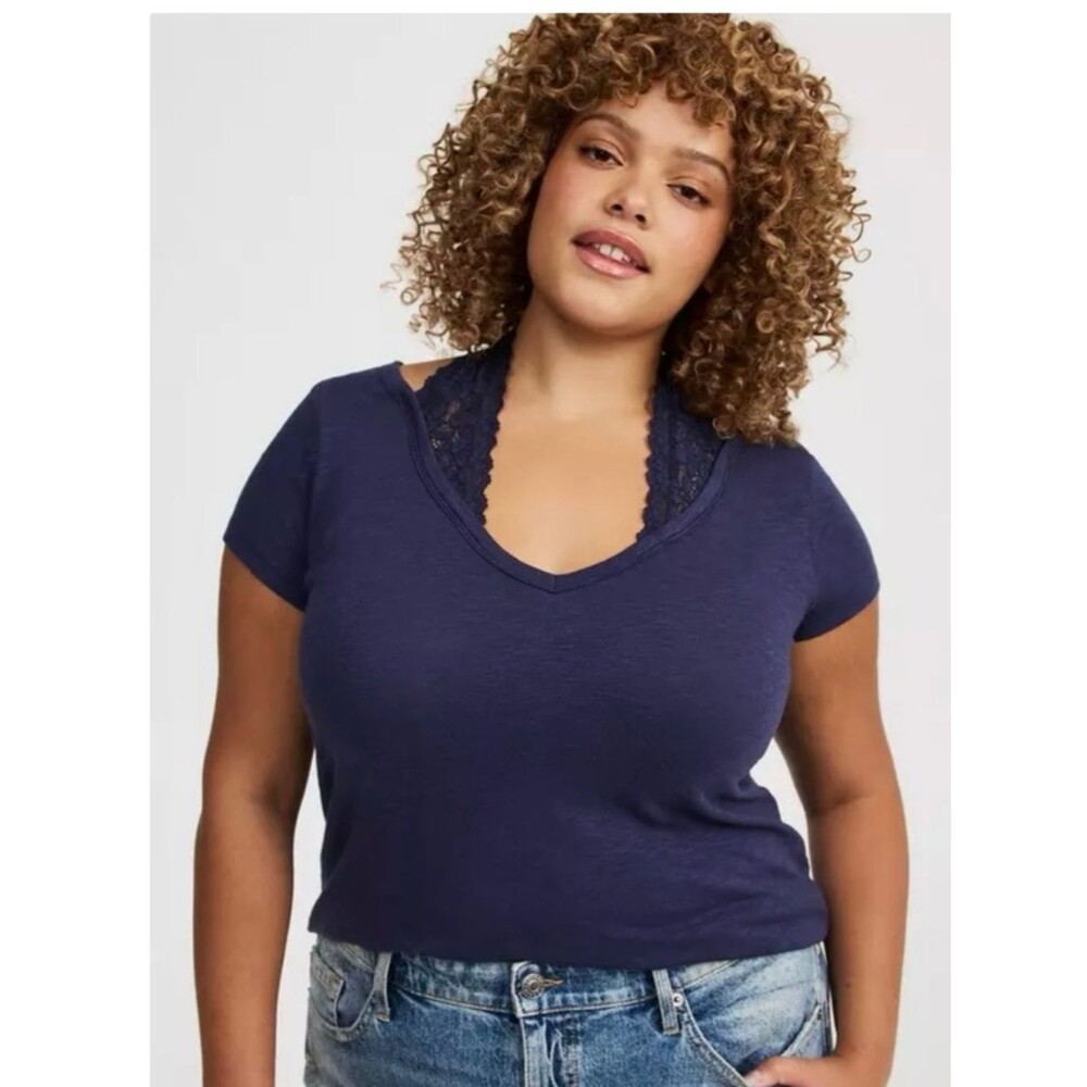 Torrid 2-Fer Lace Halter-Neck Tee
